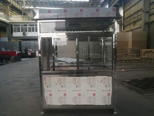 不銹鋼值班崗?fù)?cè)面